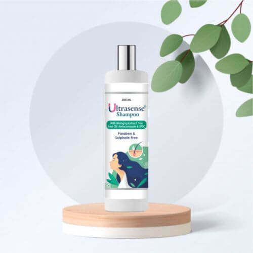 Ultersense Shampoo Bhringraj Extract, Tea Tree Oil, Ketoconazole & ZPTO Hair Shampoo | Hair Care Derma PCD Companies in Mohali India - TAS - The Aesthetic Sense
